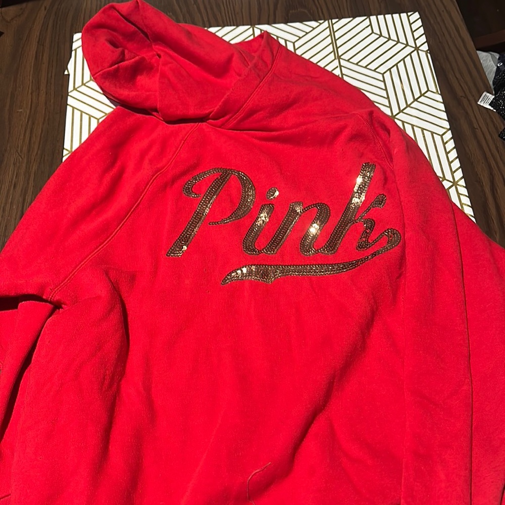 Red and Gold Hoodie, Women Medium.